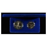 1986 SET STATUE OF LIBERTY 2 PIECE PR