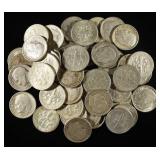 (50) 90% SILVER ROOSEVELT DIMES