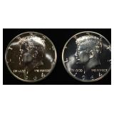 (2) 90% SILVER 1964 KENNEDY HALF DOLLARS PROOF BU
