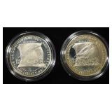 (2) 1987-S $1 CONSTITUTION BICENTENNIAL PR COMMEMS