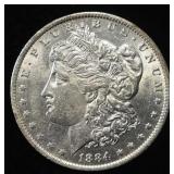 1884-O MORGAN DOLLAR AU/BU
