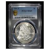 1881-S MORGAN DOLLAR PCGS MS-65