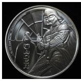 2022 STAR WARS DARTH VADER 1 OZ .999 SILVER ROUND