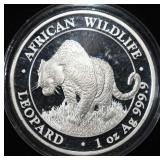 2023 LEOPARD 1 OZ .999 SILVER ROUND