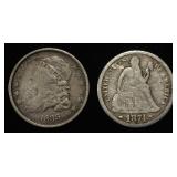 CAPPED BUST DIME & LIBERTY SEATED DIME