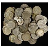 (50) 90% SILVER ROOSEVELT DIMES