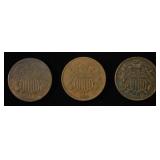 (3) 2-CENT PIECES