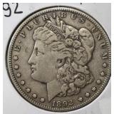 1892 MORGAN DOLLAR FINE