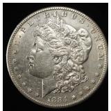 1884-S MORGAN DOLLAR CH AU