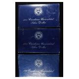 1973 & (2) 1971 EISENHOWER UNCIRCULATED SILVER $1