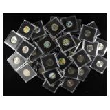 (40) PAINTED WASHINGTION QUARTER