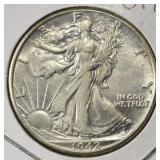 1942 WALKING LIBERTY HALF DOLLAR GEM BU