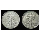 1944 & 1945 WALKING LIBERTY HALF DOLLARS
