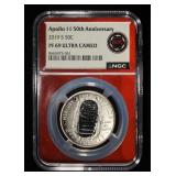 2019-S APOLLO 11 50TH ANNIV PF69 ULTRA CAMEO