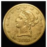 1880-CC $10 LIBERTY GOLD AU