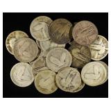 (20) 90% SILVER STANDING LIBERTY QUARTERS