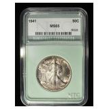 1941 WALKING LIBERTY 50C NTC GEM BU