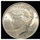 1934 PEACE DOLLAR CH BU
