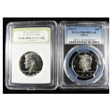 1970-S & 1999-S KENNEDY HALF DOLLAR GRADED