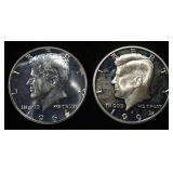 1964 & 1994 90% SILVER 50C KENNEDY PROOF BU