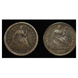 1854 & 1860 LIBERTY SEATED HALF DIMES
