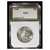1935 WALKING LIBERTY 50C PCI GEM BU