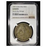 1907-S USA-PHIL PESO NCG GENUINE