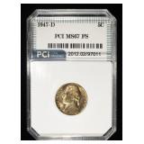 1947-D JEFFERSON NICKEL PCI SUPERB GEM BU FS