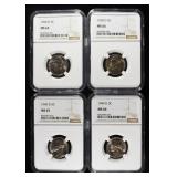 1949-D MS65 &66 & 1950-D MS65 &66 JEFFERSON 5C NGC