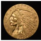 1912 $2.50 INDIAN GOLD CH BU