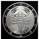 SCORPIO 1 OZ .999 SILVER ROUND
