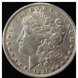 1891-O MORGAN DOLLAR XF/AU