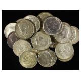 (20) 40% SILVER KENNEDY HALF DOLLARS