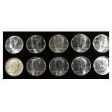 (10) 90% SILVER KENNEDY HALF DOLLARS