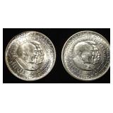 (2) 1954 50C COMMEM WASHINGTON-CARVER