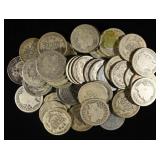 (50) 90% SILVER BARBER DIMES