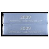 (2) 2009 US MINT PROOF SETS