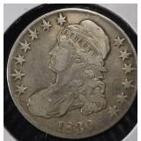 1830 CAPPED BUST HALF DOLLAR VF