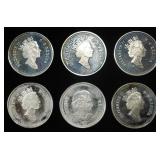 (6) 92.5% STERLING CANADIAN HALVES