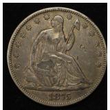 1875 SEATED LIBERTY HALF DOLLAR XF