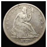 1876-S SEATED LIBERTY HALF DOLLAR VF