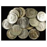 (20) 40% SILVER KENNEDY HALF DOLLARS