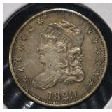 1829 CAPPED BUST HALF DIME XF/AU
