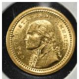 1903 $1 GOLD COMMEM JEFFERSON CH TO GEM BU