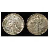 (2) 1941 WALKING LIBERTY HALF DOLLAR XF/AU