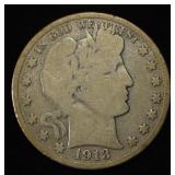 1913-S BARBER HALF DOLLAR G/VG
