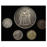 1 TROY OZ MIXED FOREIGN SILVER COINS