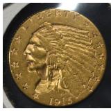 1915 $2.50 INDIAN GOLD BU