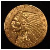 1914-D $2.50 INDIAN GOLD VERY CH BU