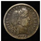 1902-S BARBER DIME F